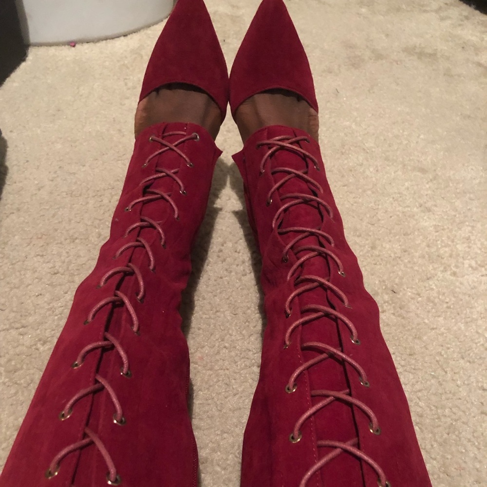 Red/Burgundy heels (brand new never worn)